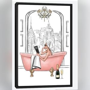 Relaxing in the tub 8 1/2"x11" Framed Wall Art